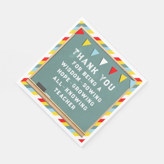 Dankeschön des Lehrers Serviette (Ecke)