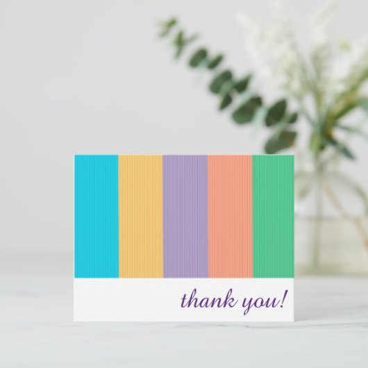 Dankeschön - Doppelseitig Postkarte (Stehend Vorderseite)