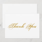 Dankeschön Drehbuch dunkelgoldfarbene elegante Not (Vorne/Hinten)