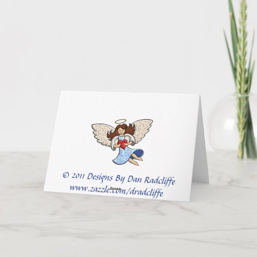 Dankeschön! Du bist ein Engel! Dankeskarte (Rückseite)