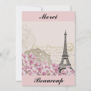 Dankeschön Eiffelturm Paris Frankreich Dankeskarte