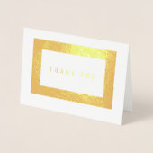 Dankeschön | Eine einfach goldene Nachricht Folienkarte (Vorderseite)