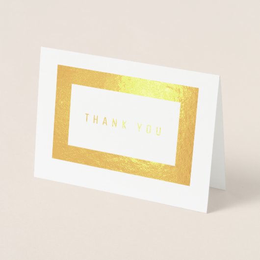Dankeschön | Eine einfach goldene Nachricht Folienkarte (Vorderseite)