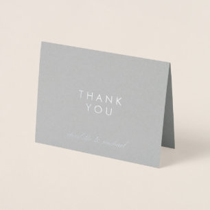 Dankeschön Einfach Silber Folienkarte