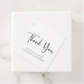 Dankeschön | Einfache Schreibschrift Schwarz und W Geschenkanhänger (Beispiel)