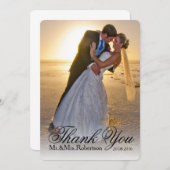 Dankeschön | Einfaches Hochzeitsstipendium Dankeskarte (Vorne/Hinten)