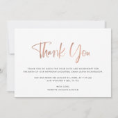 Dankeschön | Elegantes Foto Geburtsankündigung Ankündigung (Rückseite)