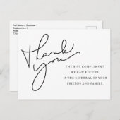 Dankeschön, Empfehlungskarte, Danke Postkarte (Vorne/Hinten)