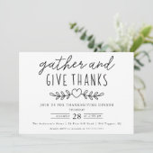Dankeschön Erntedank Dinner Einladung (Stehend Vorderseite)