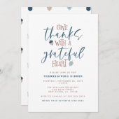 Dankeschön Erntedank Dinner Einladung (Vorne/Hinten)