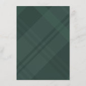 Dankeschön Erntedank Dinner grün kariert Menükarte (Rückseite)