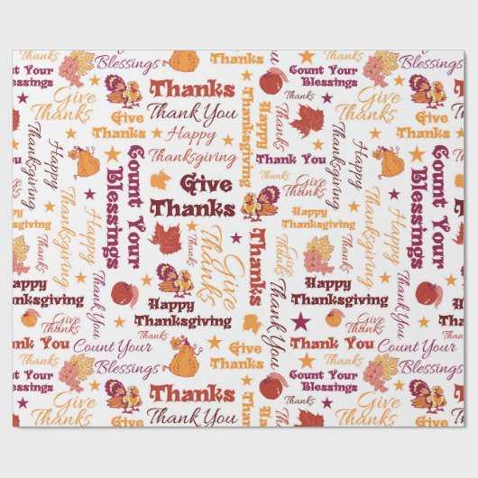 Dankeschön Erntedank Geschenkpapier (Flach)