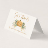 Dankeschön Erntedank Platzkarte (Rückseite)