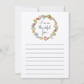 Dankeschön-Erntedank-Tischaktivitäten Einladung (Vorderseite)