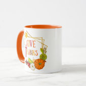 Dankeschön Erntedank Zitat Herbst Kürbis Herbst Tasse (Vorderseite Links)