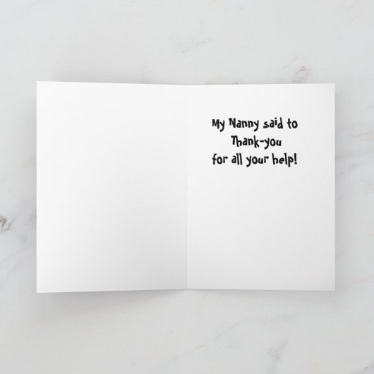 Dankeschön-EWE Miniaturziegenkarte Dankeskarte (Innenseite)