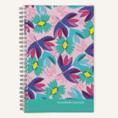 Dankeschön-Fachzeitschrift in florgrün rosa hübsch Notizblock (Vorderseite)