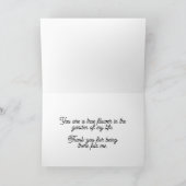 Dankeschön Floral Bouquet Grußkarte Karte (Innenseite)