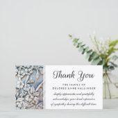 Dankeschön floral Einfachheit Sympathie Karte (Stehend Vorderseite)