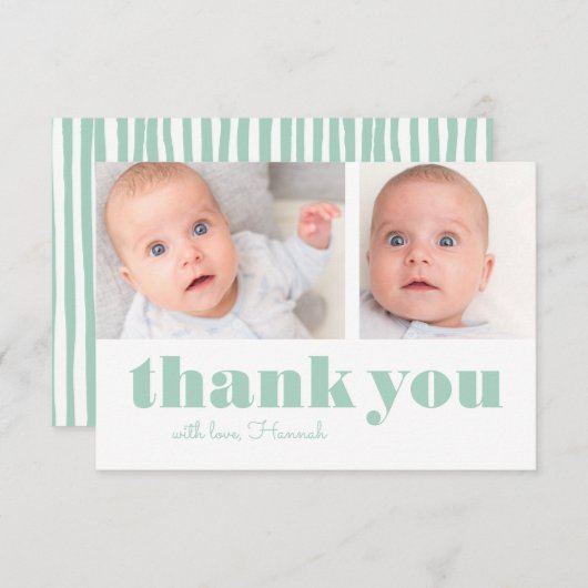 Dankeschön | Foto & Dank Dankeskarte (Vorne/Hinten)