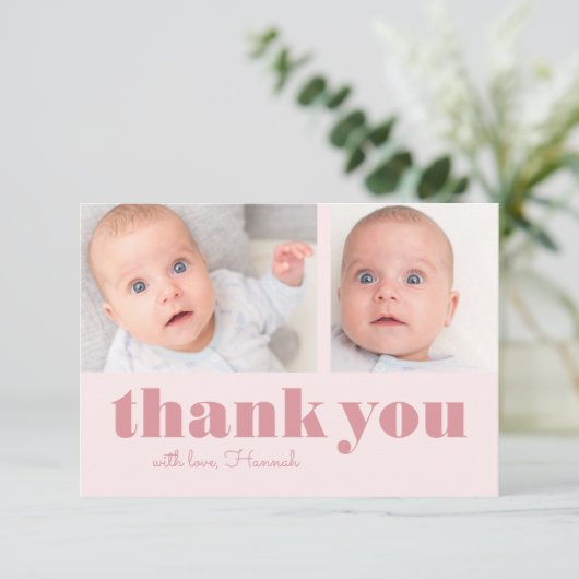 Dankeschön | Foto & Dank Dankeskarte (Stehend Vorderseite)