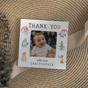 Dankeschön-Foto für Kinder zu Weihnachten 2 Dankeskarte