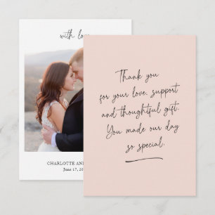 Dankeschön Fotokarte im Chic Script Swash Stil Dankeskarte