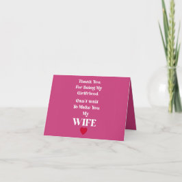 Dankeschön Freundin/Ehefrau Valentinstagskarte Dankeskarte