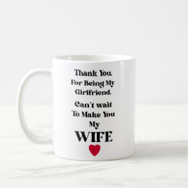 Dankeschön Freundin/Ehefrau Valentinstagskarte Kaffeetasse