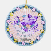 Dankeschön Frosch Keramik Ornament (Vorne)