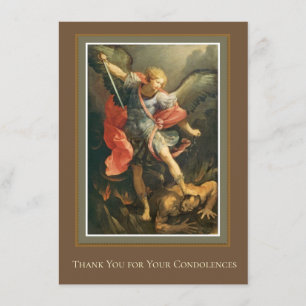 Dankeschön für Beileid und Trost St. Michael Begleitkarte
