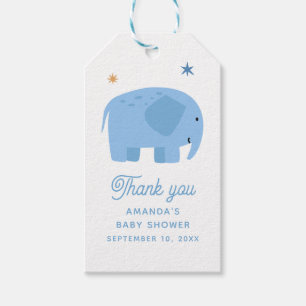 Dankeschön für Blue Elephant Baby Shower   Süße Sa Geschenkanhänger