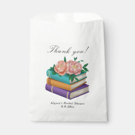 Dankeschön für Bücher Blumige Hochzeitsdusche Geschenktütchen