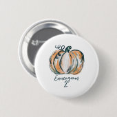 Dankeschön für Damen Enneagramm 2 Wasserfarbe Kürb Button (Vorne & Hinten)