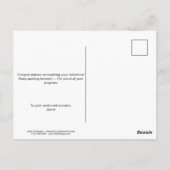 Dankeschön für das Erreichen eines Athleten-Meilen Postkarte (Rückseite)