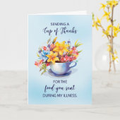 Dankeschön für das Essen während der Erkrankung mi Karte (Gelbe Blume)