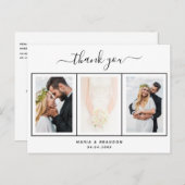 Dankeschön für das Hochzeitsskript Foto Postkarte (Vorne/Hinten)