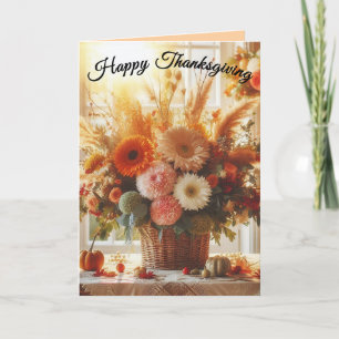 Dankeschön für dich Herbstblumen Thanksgiving-Kart Feiertagskarte