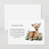 Dankeschön für die Babyparty im Wasserfarbenstil S Dankeskarte (Vorne/Hinten)