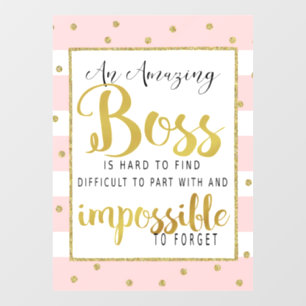 Dankeschön für die Boss Wertungswoche  Fensteraufkleber