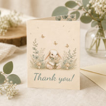 Dankeschön für die Bunny Woodland-Baby-Party