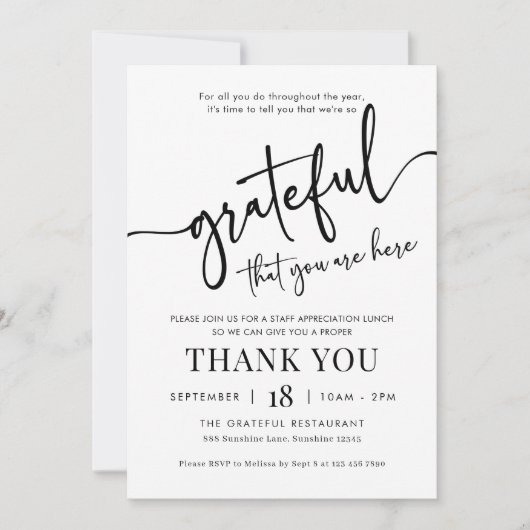 Dankeschön für die Einladung (Vorderseite)