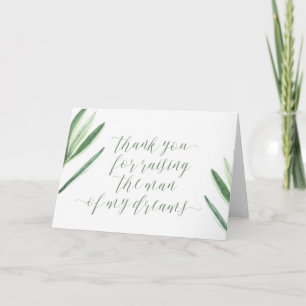 Dankeschön für die Erziehung des Mannes meiner Trä Dankeskarte