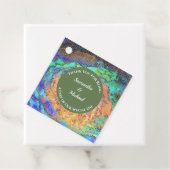 Dankeschön für die Hochzeit an Mosaic Neon Geschenkanhänger (Beispiel)