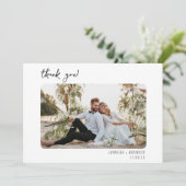 Dankeschön für die Hochzeit Dankeskarte (Stehend Vorderseite)