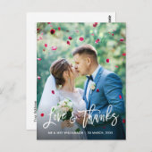 Dankeschön für die Hochzeit der Pinselkalligraphie Postkarte (Vorne/Hinten)