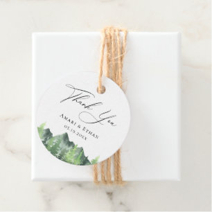 Dankeschön für die Hochzeit im Bergwald Geschenkanhänger