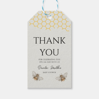 Dankeschön für die Honigbienen-Babyparty Geschenkanhänger