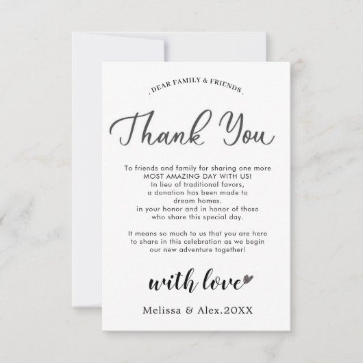 Dankeschön für die Karte | Dankeschön Karte (Vorderseite)