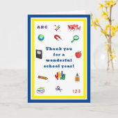 Dankeschön für die Karte für den Grundschullehrer (Gelbe Blume)